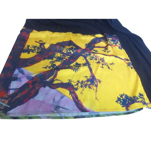 Artista Budapest Handmade Designer Sleeveless Graphic Maxi Dress Size Large - Picture 13 of 13